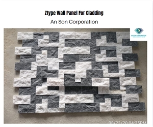 Black And White Ztype Wall Panel For Cladding 
