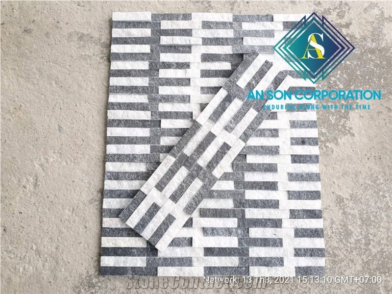 Black & White Marble Combination For Wall Cladding Design