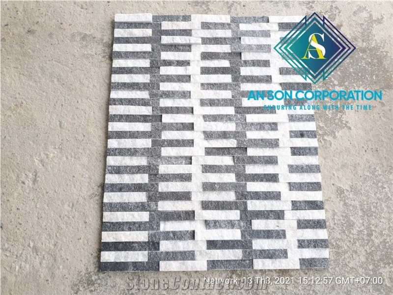 Black & White Marble Combination For Wall Cladding Design