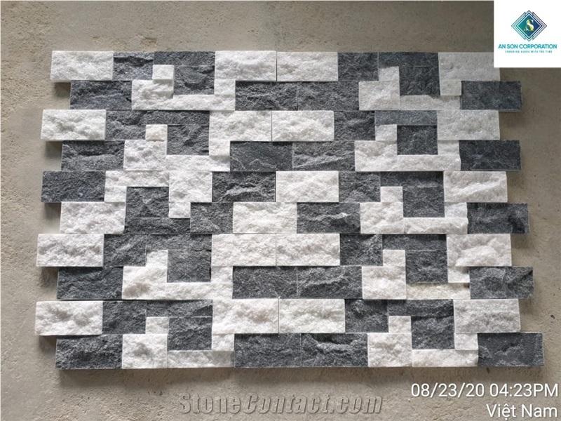 Black & White Marble Combination For Wall Cladding Design