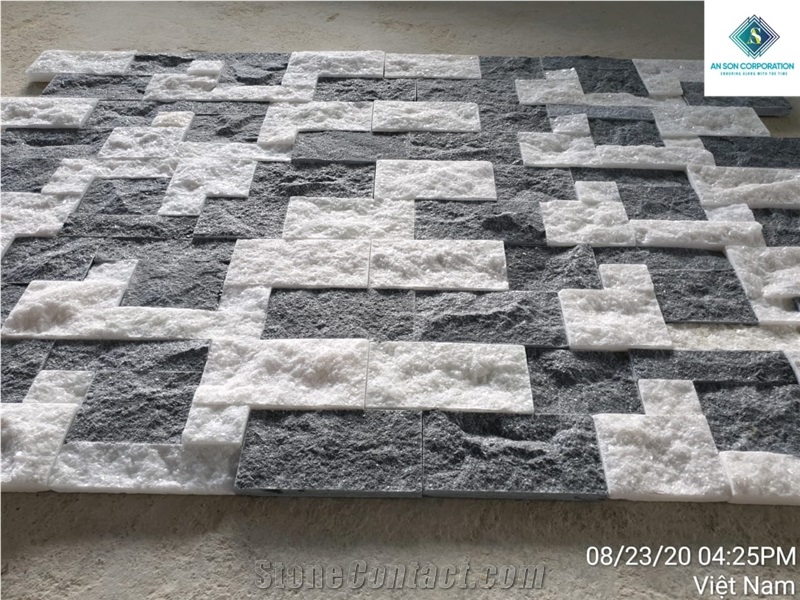 Black & White Marble Combination For Wall Cladding Design