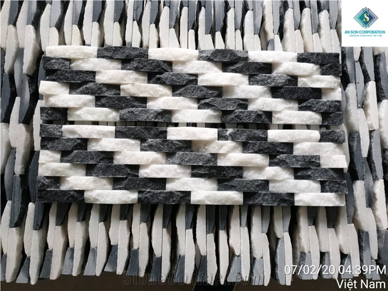 Black & White Marble Combination For Wall Cladding Design
