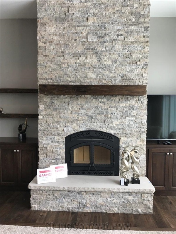 Grey Marble Combination For Wall Cladding Design
