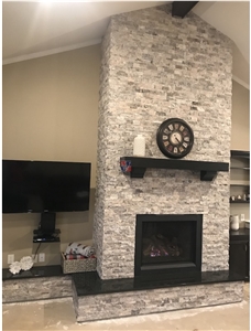 Grey Marble Combination For Wall Cladding Design
