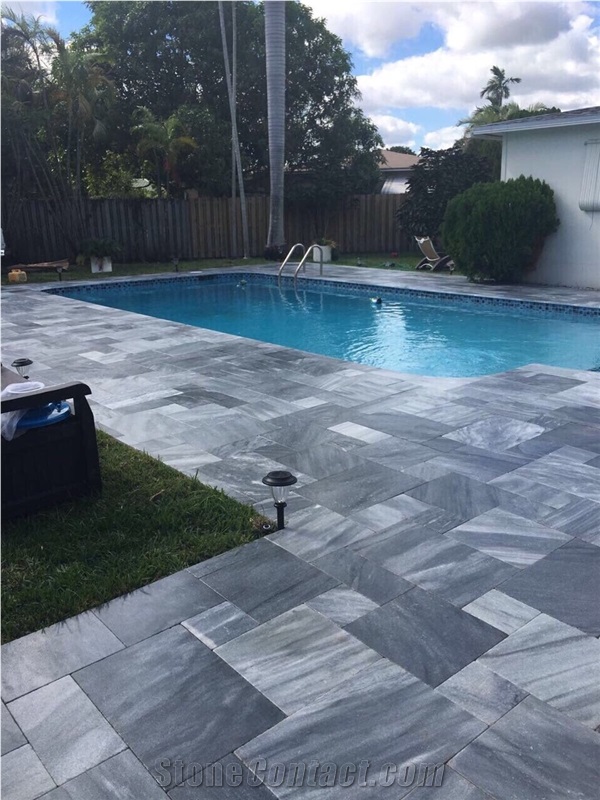 Sandblasted Grey Marble Tile For Interior & Exterior Design