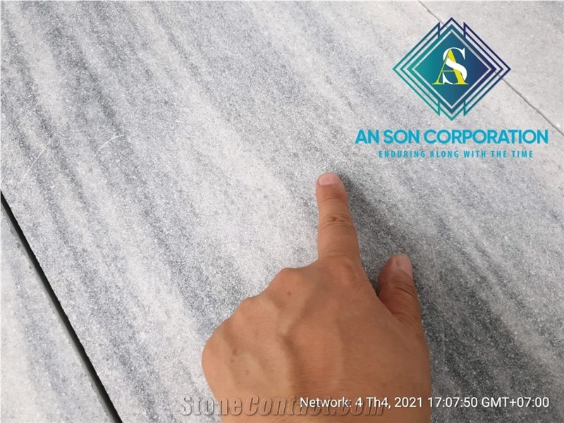 Sandblasted Grey Marble Tile For Swimming Pool