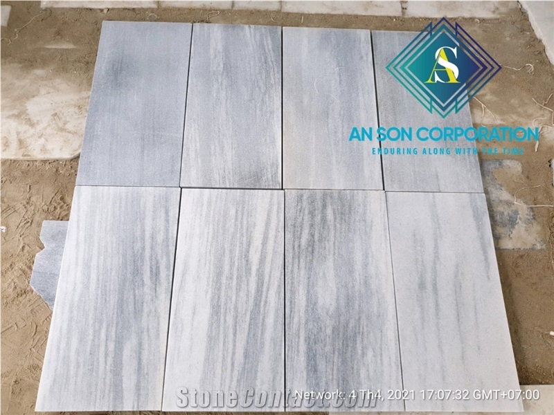 Sandblasted Grey Marble Tile For Swimming Pool
