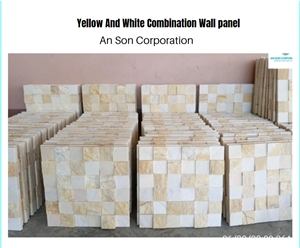 Yellow And White Combination Wall Panel 