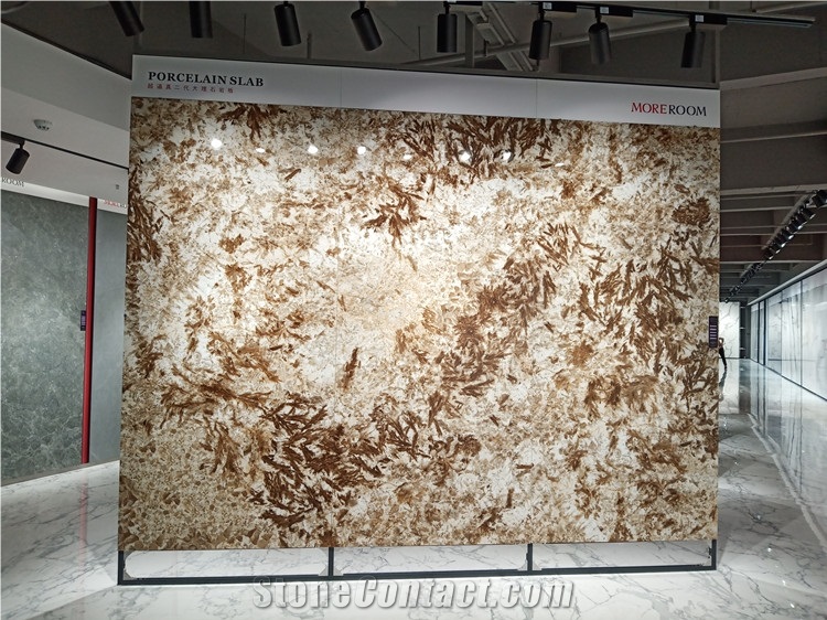 Brown Marble Tiles Large Format Background Wall Tiles