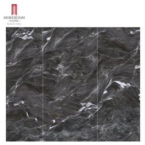 Chinese Style Design Black Large Format Porcelain Slabs