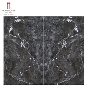 Chinese Style Design Black Large Format Porcelain Slabs