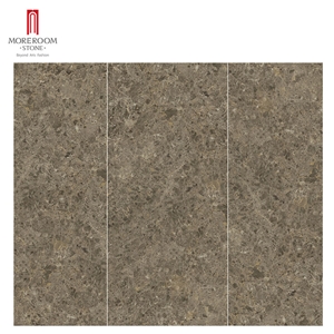 Grey Marble Hotel Lobby Large Format Slab Tile Flooring