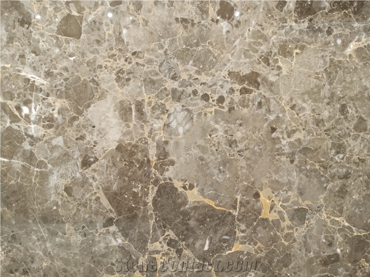 Grey Marble Hotel Lobby Large Format Slab Tile Flooring