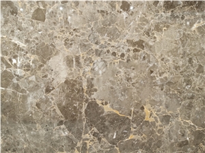 Grey Marble Hotel Lobby Large Format Slab Tile Flooring