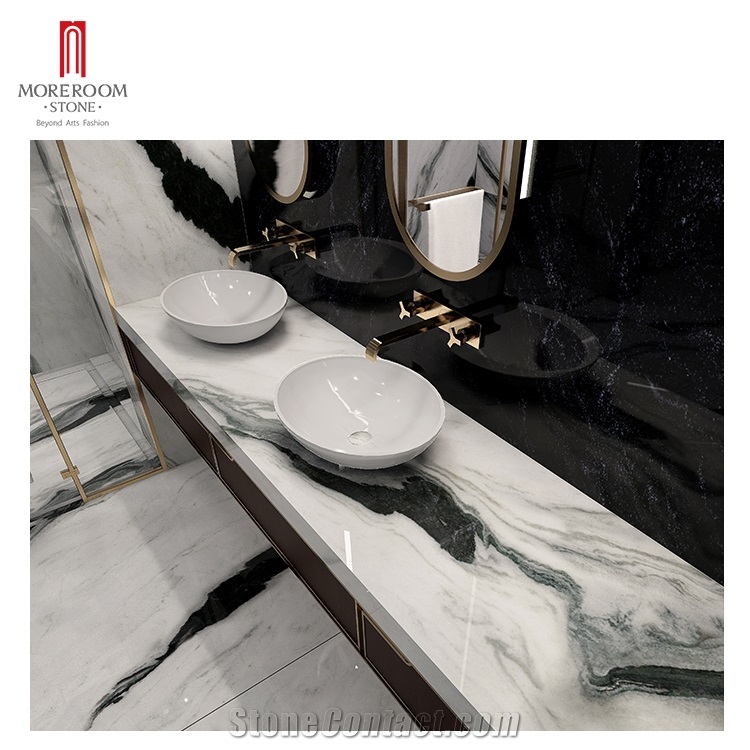 Panda White Marble Tiles Sintered Stone Tiles
