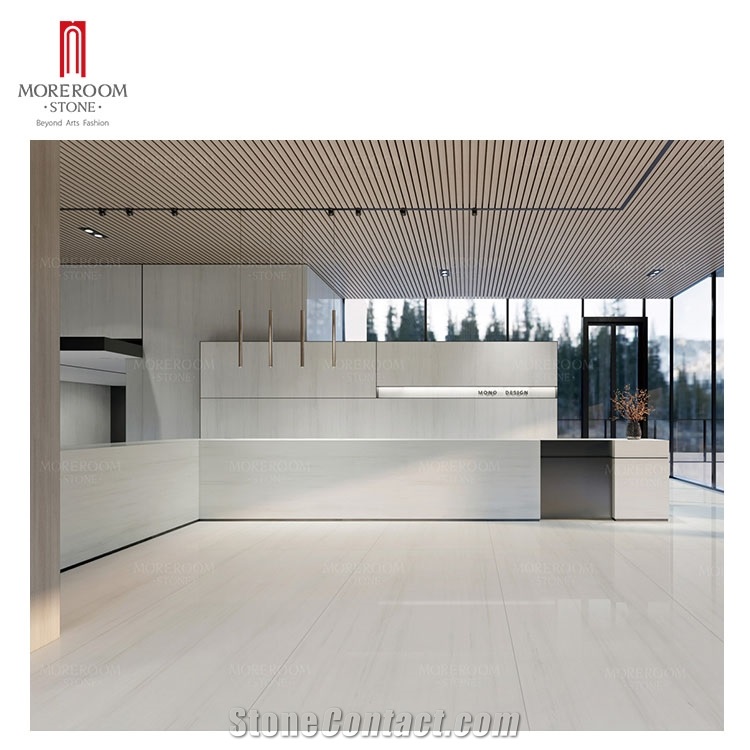 White Marble Textured Porcelain Tiles Large-Format Floor Wall Tiles