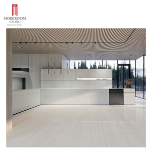 White Marble Textured Porcelain Tiles Large-Format Floor Wall Tiles
