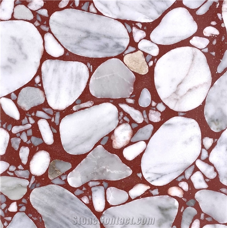 991 New Red Terrazzo Tiles And Terrazzo Slabs