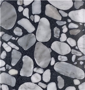 991 Top Black Terrazzo