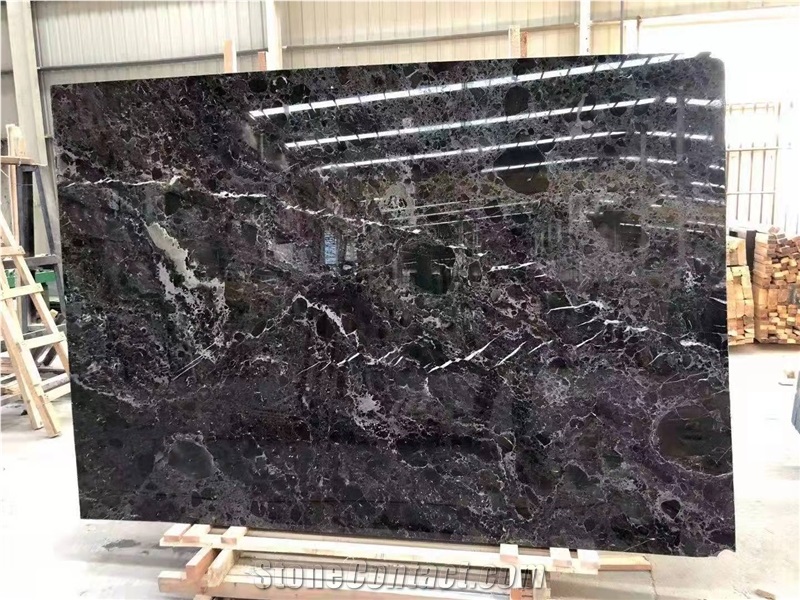 Dark Emperador Spain Gray Natural Terrazzo Marble Slab Tile