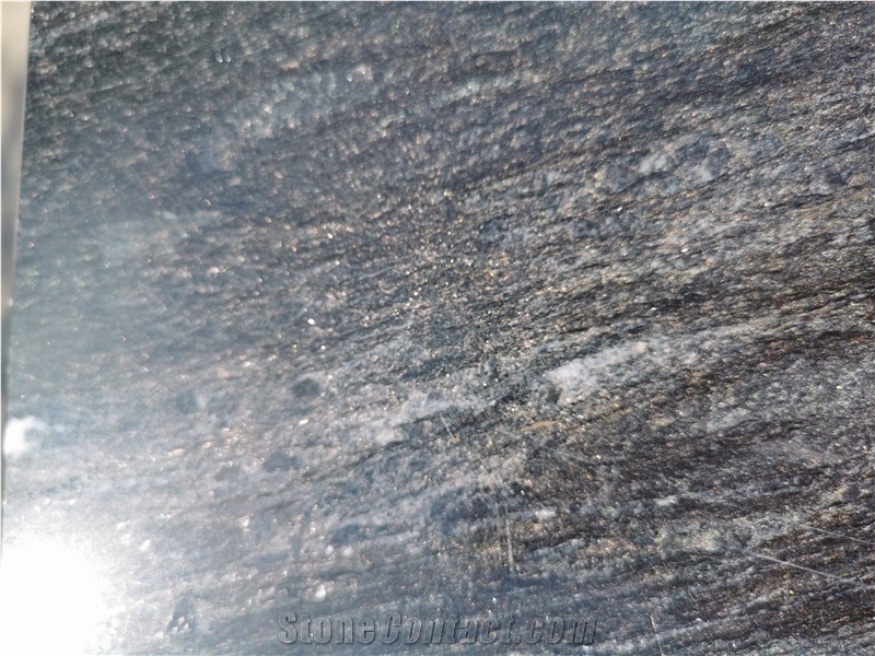 Dark Grey Shinning Gold Silk Slab Tile