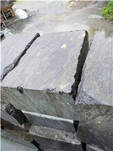 Dark Grey Shinning Gold Silk Slab Tile