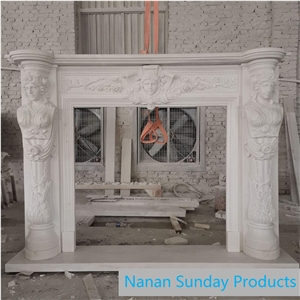 European Styple Indoor Home Fireplace Warm Marble