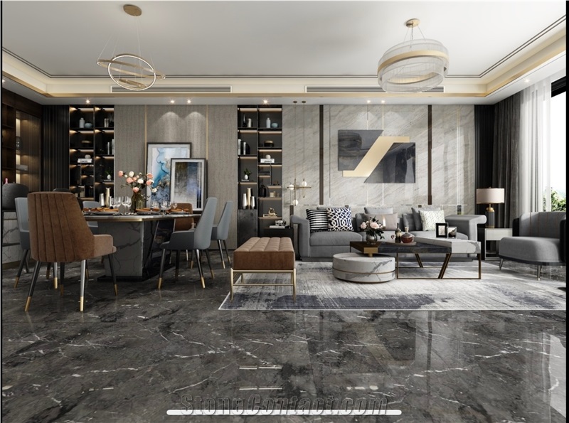Black Grey Net St Laurent Grey Marble Quarry