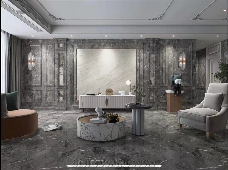 Black Grey Net St Laurent Grey Marble Quarry