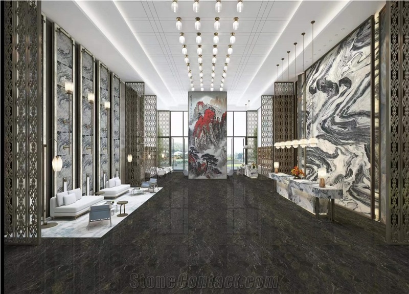 Natural Dark Gray Emperador Marble Quarry
