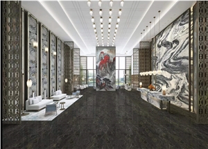 Natural Dark Gray Emperador Marble Quarry