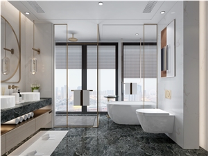 Natural Dark Gray Emperador Marble Quarry