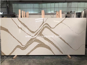 Calacatta Gold White Quartz