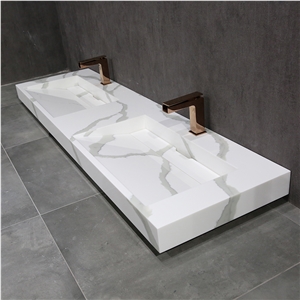 Calacatta Marble Pattern Acylic Solid Surface Countertop Calacatta Marble Pattern Acylic Solid Surface Countertop