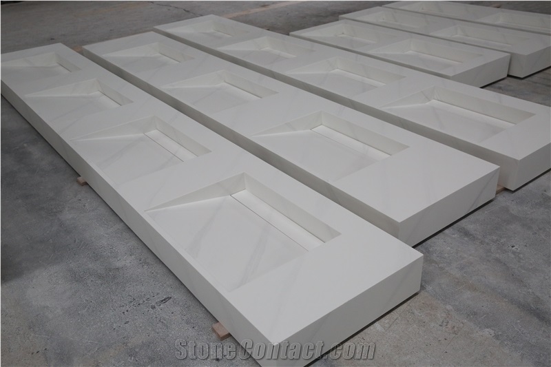 Calacatta Marble Pattern Acylic Solid Surface Countertop