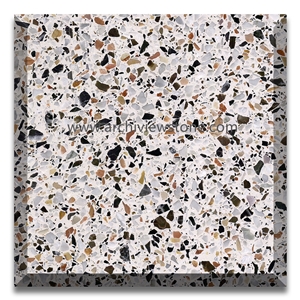 Light Beige Terrazzo Cement Slabs Colorful Cement Tiles