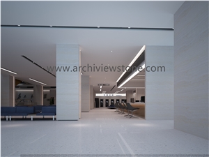 New Design White Terrazzo With Blue Grains Slab Tile