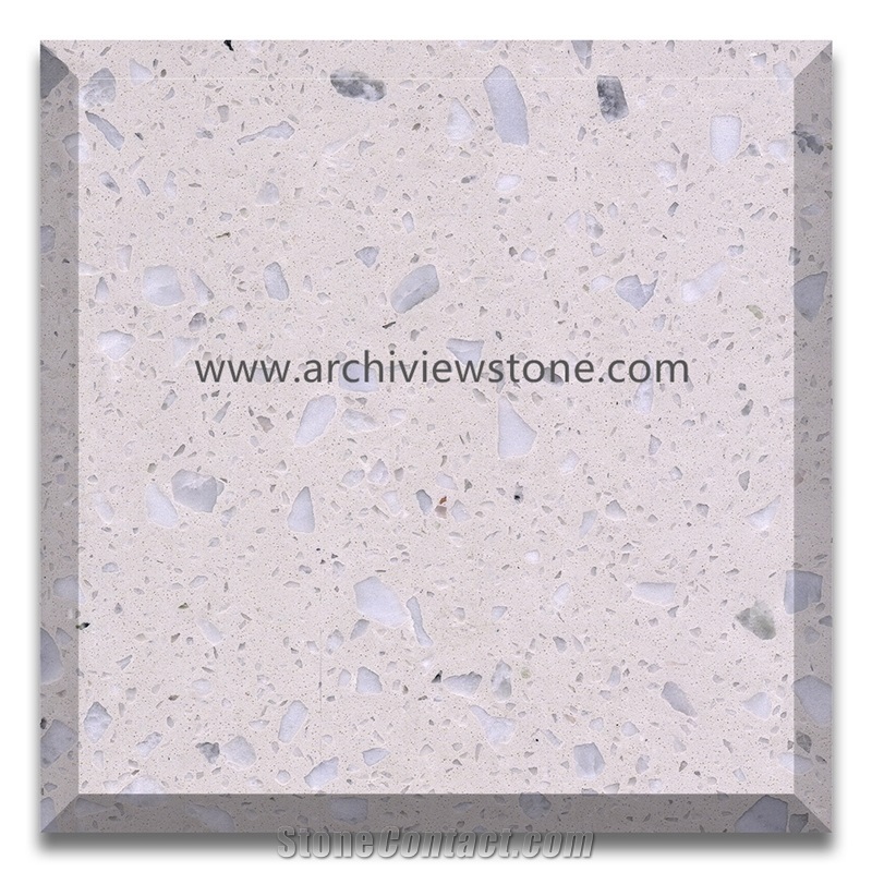 White Terrazzo Cement Wall Floor Tiles