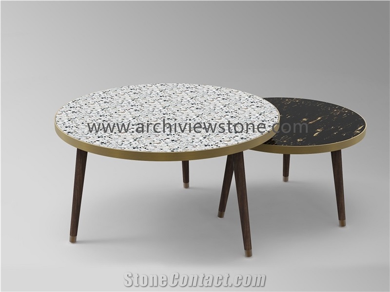 White Terrazzo Cement Wall Floor Tiles