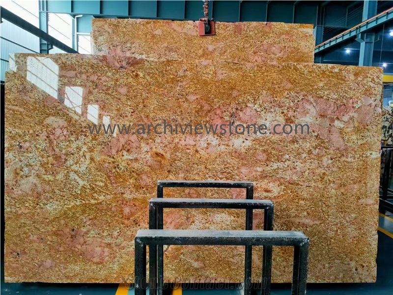 Golden Imperial Gold Granite Yellow Granite Slabs