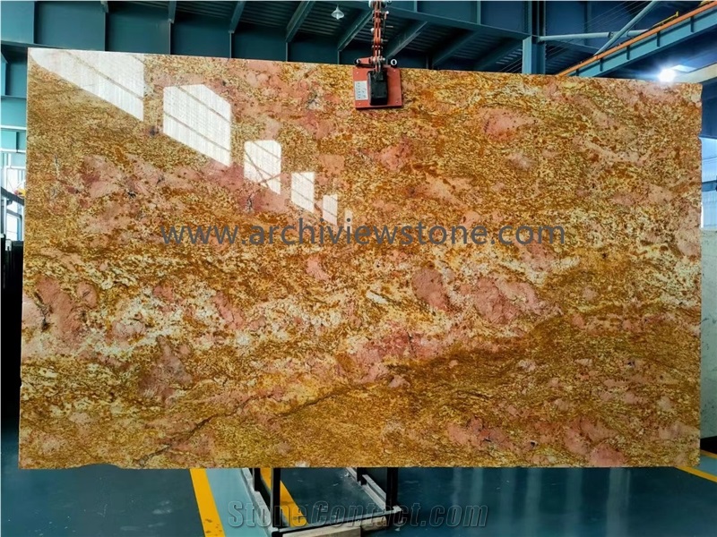Golden Imperial Gold Granite Yellow Granite Slabs