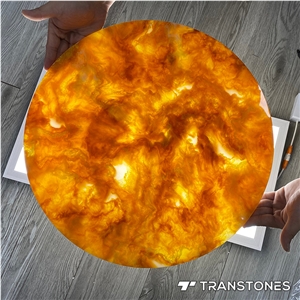 Gold Artificial Stone Decorative Acrylic Table Top