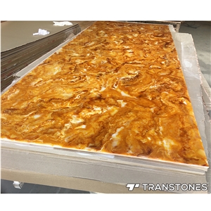Gold Artificial Stone Decorative Acrylic Table Top