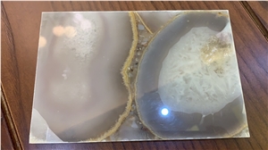 Large Agate Sheet Wall Panel White Agate Gemstoneslab