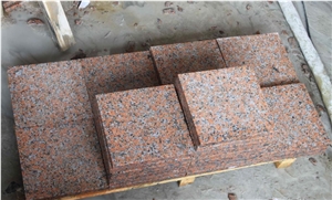 China G562 Granite, Guangxi Red,Maple Red Flamed Cubes