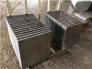 Honed Hainan Black Basalt Lava Stone Stone Flooring Tile 