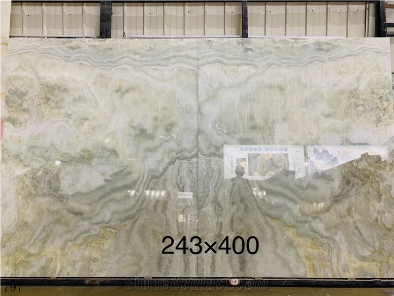 Light Green Jade Onyx Onice Persiano In China Stone Market