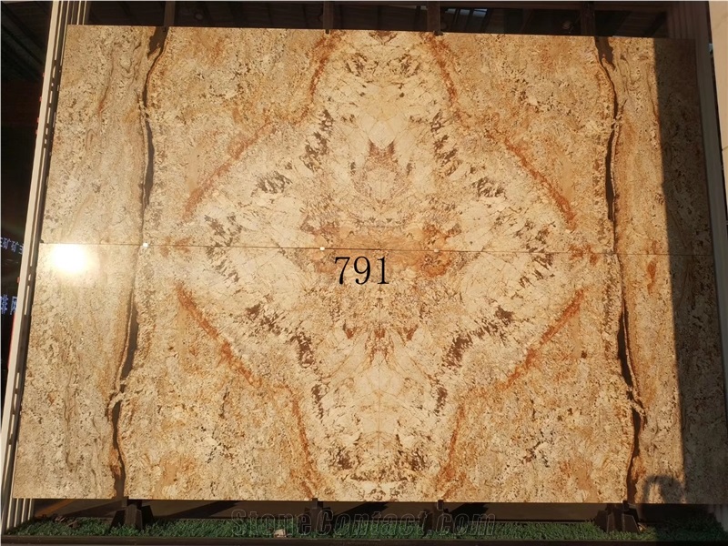 Snow Mountain Golden Slab Wall Tile In China Stoner Market
