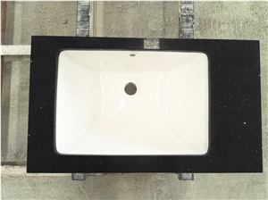 Artificial Quartz  Sparkle Black Quartz Bathroom Vanity Tops
