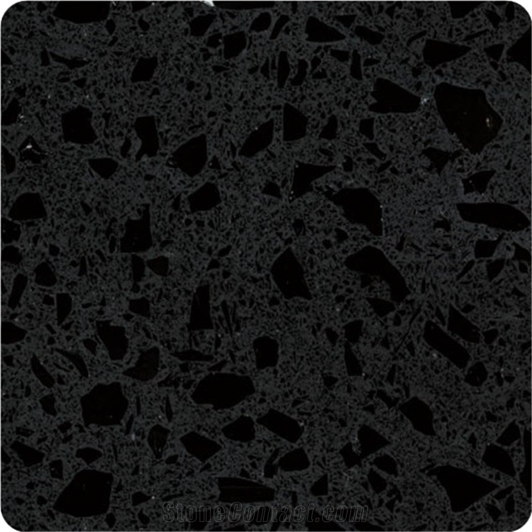 Artificial Quartz  Sparkle Black Quartz Bathroom Vanity Tops